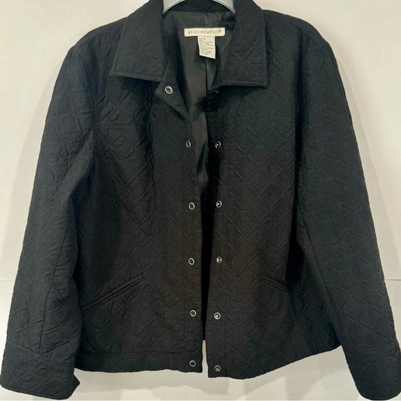 Requirements Women's Lightweight Lined Embroidered Coat Jacket. Black. Size XL - Picture 4 of 11